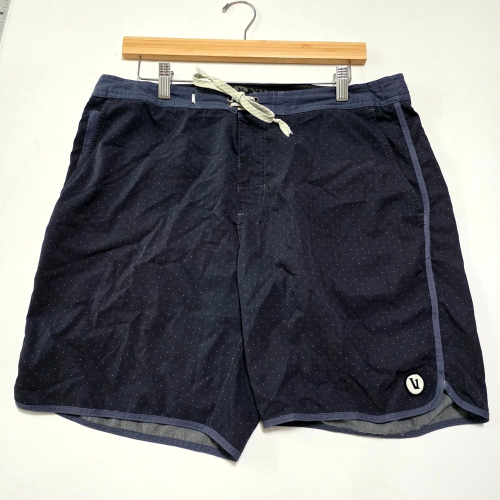 Vuori Board Shorts Mens 36 Navy Blue Micro Dot Swim‎ Trunks Performance Surfwear